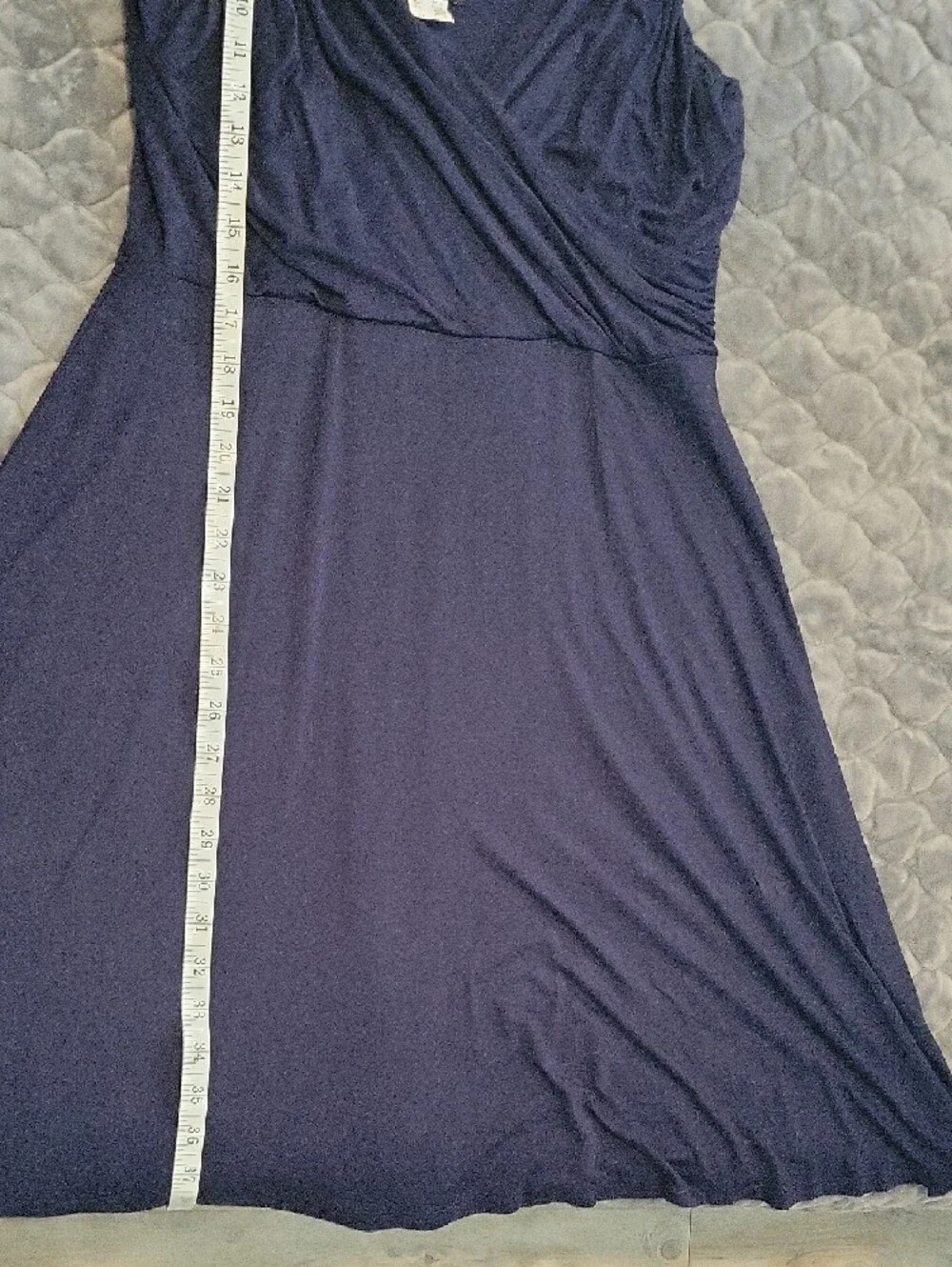 VENUS Deep Navy Cap Sleeve Wrap Midi Dress - Picture 8 of 8